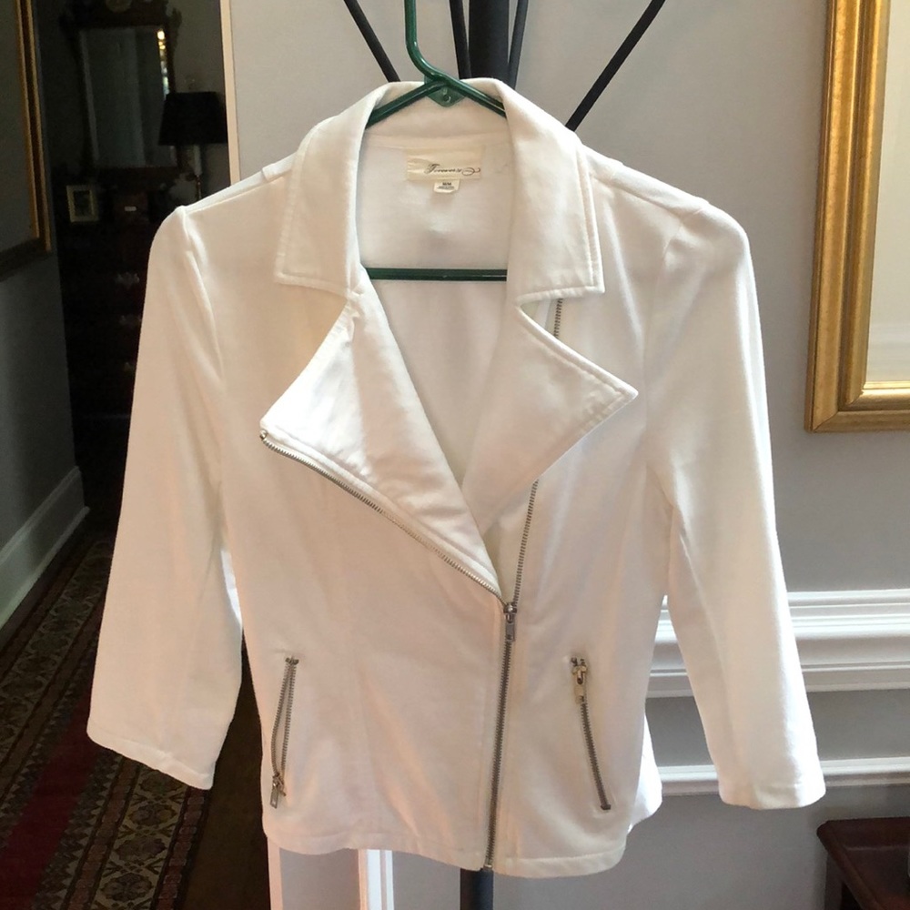 WHITE FOREVER 21 JACKET sz Medium